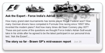 Formula1.com Widget