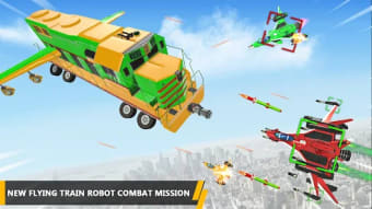 Flying Train Robot Car Games