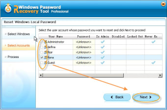 Windows Password Recovery Tool Professional