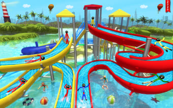 Uphill Water Slide Rush Fun Park Adventure Games