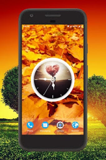 Love Tree Clock Live Wallpaper