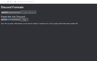 Discord Formate