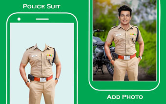 Men police suit photo editor