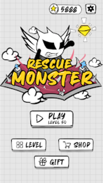 Rescue Monster - Rope Puzzle