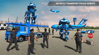 US Police Robot Car Game  Police Plane Transport