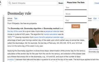 DoomsDay Algorithm Calculator