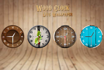 Wood Clock Live Wallpaper - An