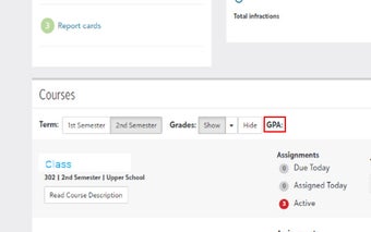 Myschoolapp GPA Calculator