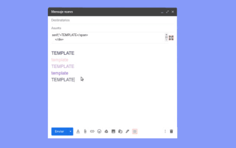 HTML template Gmail
