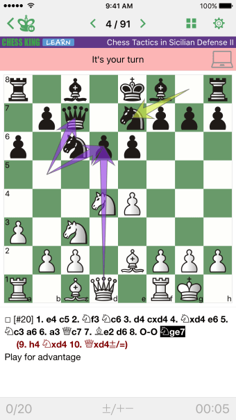 Chess Tactics. Sicilian Def. 2