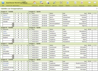 Excel Soccer World Cup Planner