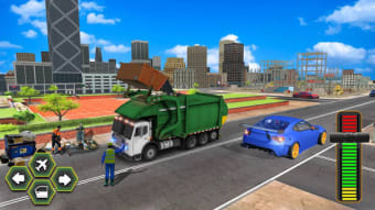 City Flying Garbage Truck driving simulator Game