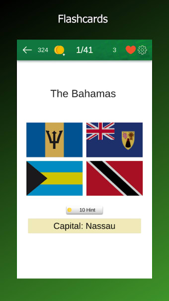 World Flags and Geography Quiz with Flashcards