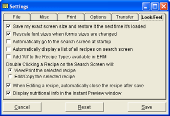 Electronic Recipe Manager