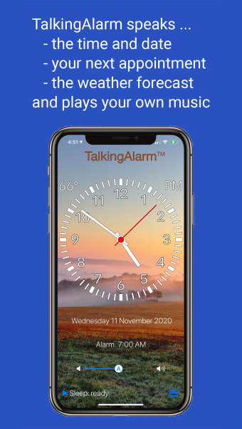 TalkingAlarm - alarm clock