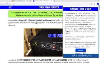 ▷ EPSON L3110 L3115 L3116 RESETTER 100% FREE