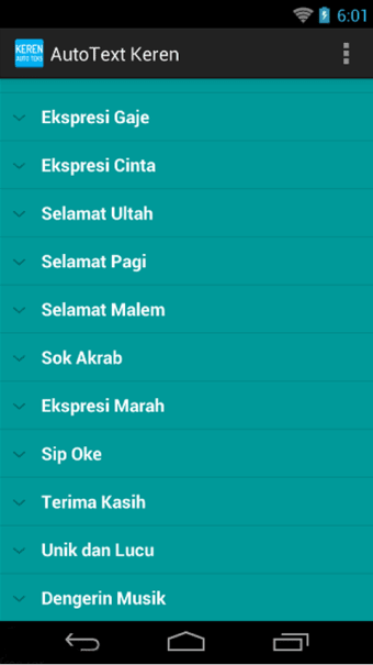 Auto Text Keren for Android