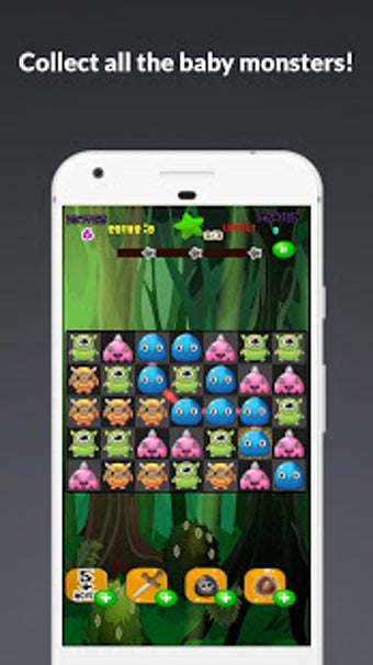 Monster Frenzy Match 3 puzzle game