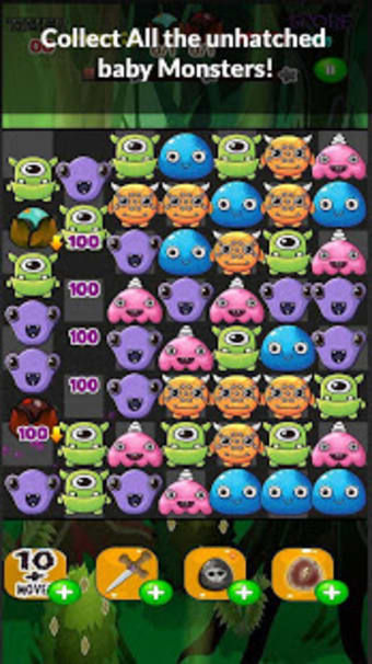 Monster Frenzy Match 3 puzzle game