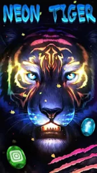 Neon Colorful Tiger Themes