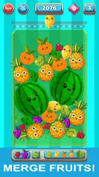 Drop fruits sweet merge game