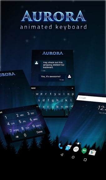 Aurora Animated Keyboard + Live Wallpaper