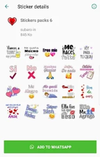 Stickers Romanticos para Whats
