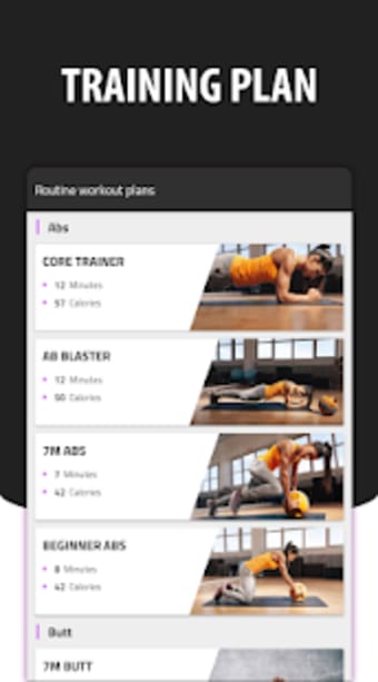 inShape home fitness and calorie burning app