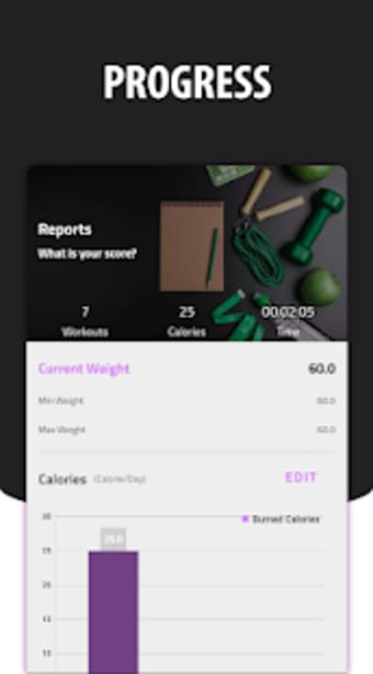 inShape home fitness and calorie burning app