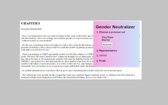 Gender Neutralizer