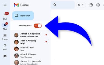Turn off read receipts for Google Chat