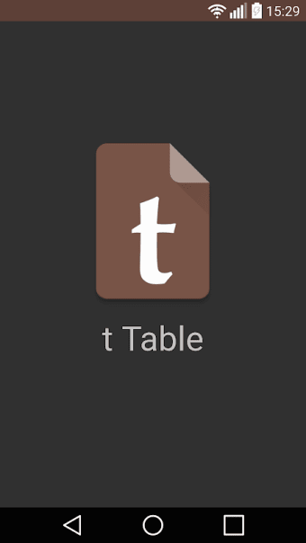 t Table