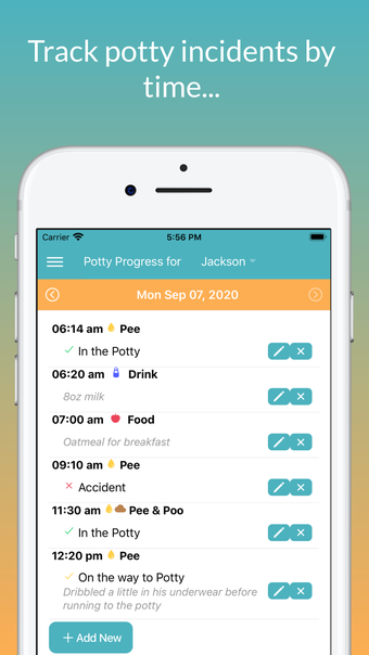 Potty Training Tracker