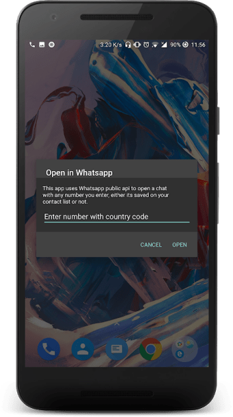 Open Unsaved in Whatsapp