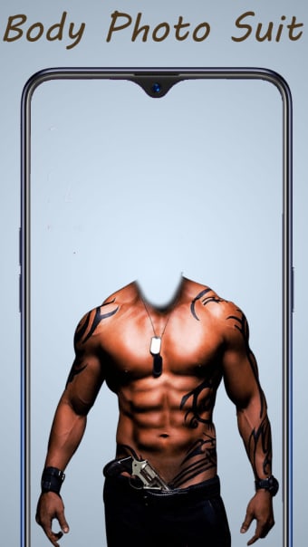 Muscular Man Body Photo Suit