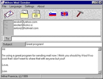 Mihov Mail Sender