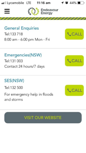 Endeavour Energy outage app