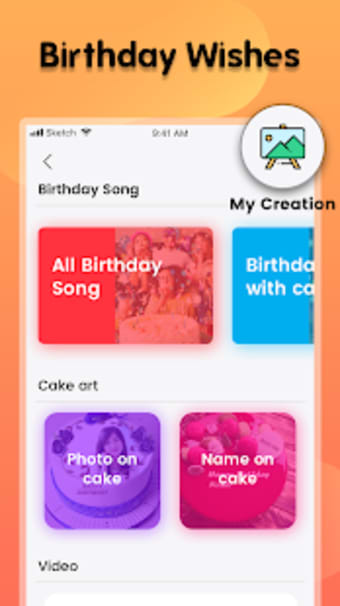 Birthday wishes song photo frame cake on photo