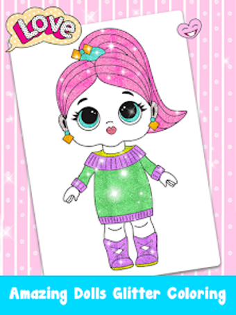 Glitter Dolls Coloring Book