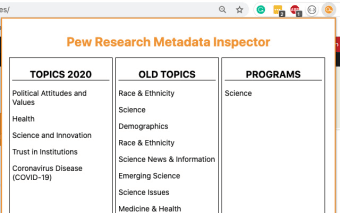 Pew Research Metadata Inspector