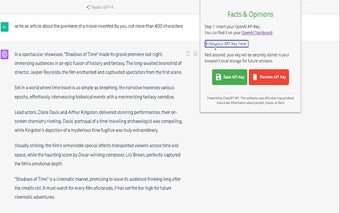 Facts & Opinions - Powered by ChatGPT API