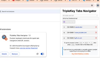 TripleKey Tabs Navigator