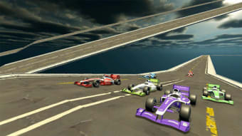 Car stunt racing Formula cars