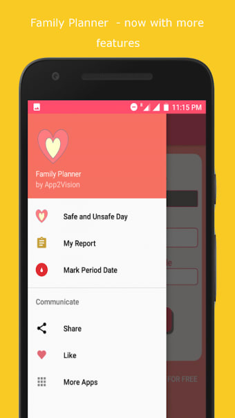 Family Planner - Safe and Unsafe Days Calendar