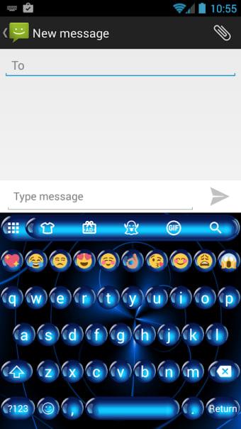 Emoji Keyboard Spheres Blue