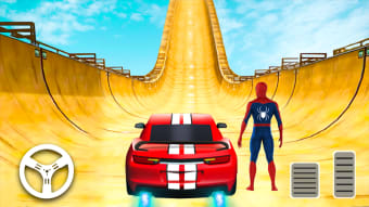 Superhero Car Stunts Mega Ramp