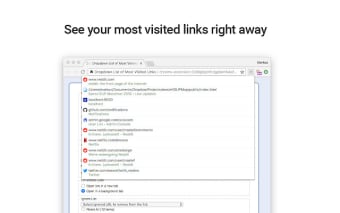 Dropdown List of Most Visited Links