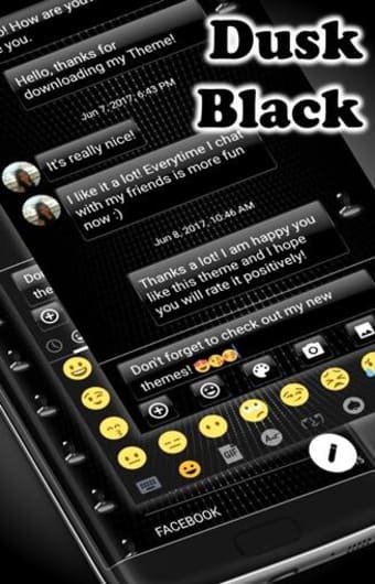 SMS Messages Dusk Black Theme