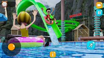 Waterslide Uphill Park 3d Sims