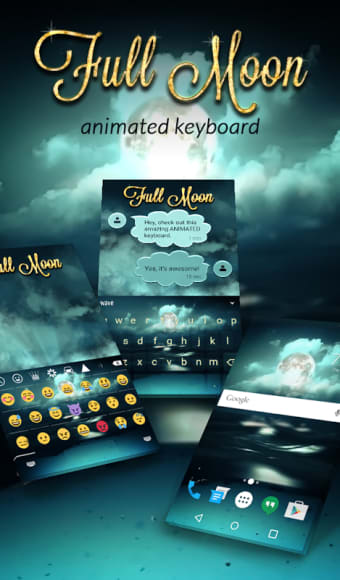 Full Moon Animated Keyboard